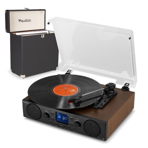 Tusla record player with - record, built