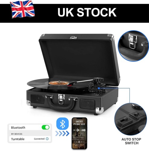 Portable vinyl record player - portable,