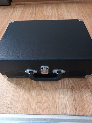 Portable black suitcase - suitcase, record