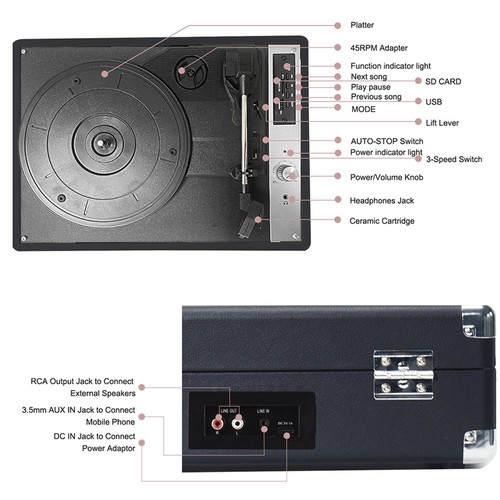 Vintage record player - vintage,