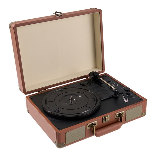 Brown vintage turntable - vintage,
