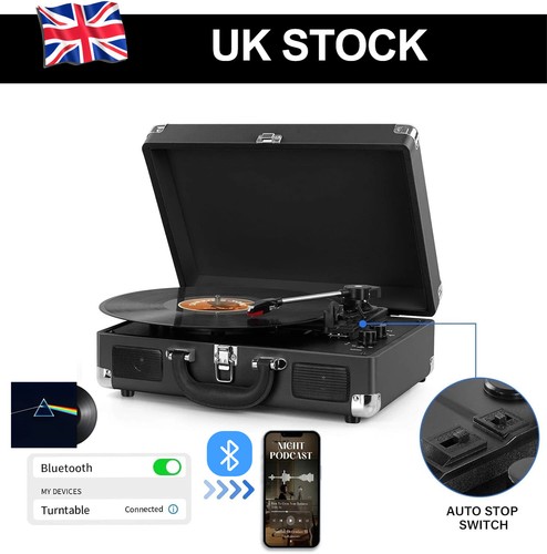 Suitcase vinyl record player - suitcase,