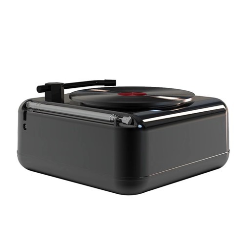 Portable vinyl record player - record,