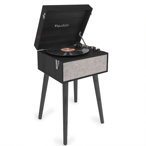 Retro table record player with - retro,